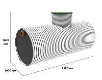 Горизонтальная станция биол. очистки KANN ECO - 6, 900 ЛИТРОВ\СУТКИ 4-6ЧЕЛ\ ЗАЛП. СБРОС 200 Л. ввод 120см