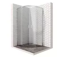 Полукруглое душевое ограждение с раздвижными дверями 