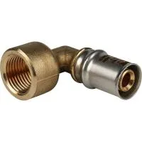 STOUT  SFP-0010-001216 Угольник-переходник с внутренней резьбой для металлопластиковых труб прессовой