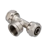 Обжимные латунные фитинги тройник, цанга-вн-цанга AQUALINK