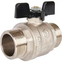 STOUT Кран SVB-0006-000032 шаровой полнопроходной, НР/НР, ручка бабочка 1 1/4