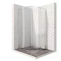 Полукруглое душевое ограждение с раздвижными дверями 