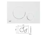 Кнопка управления для систем инсталляции (бело-матовая), Alcaplast (M676)