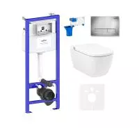 Комплект инсталляции и унитаза 7 в 1 Lavinia Boho Relfix Smart V-Clean 87561119  