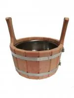 Шайка 7л с нержавеющей вставкой, ОЛЬХА